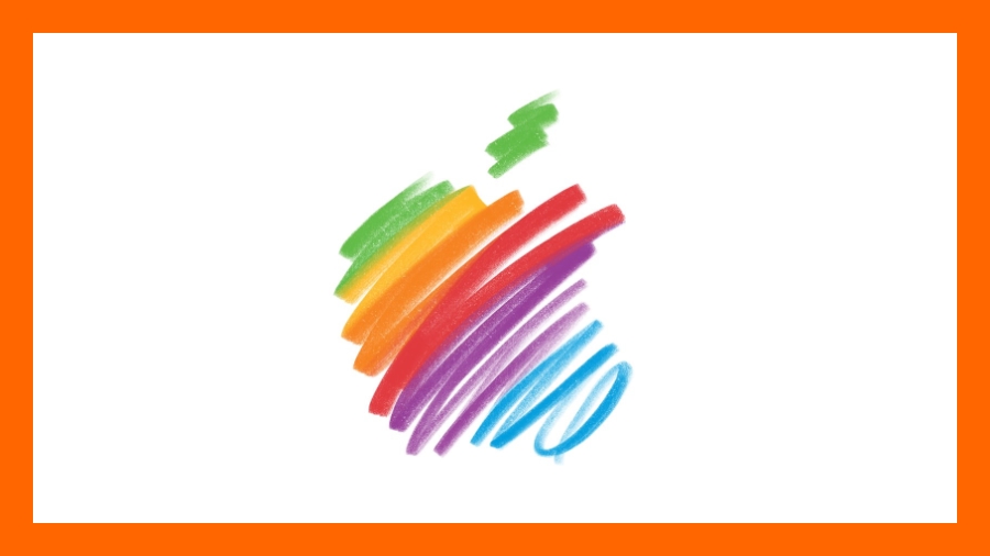 regenbogenfarbenes Apple Logo